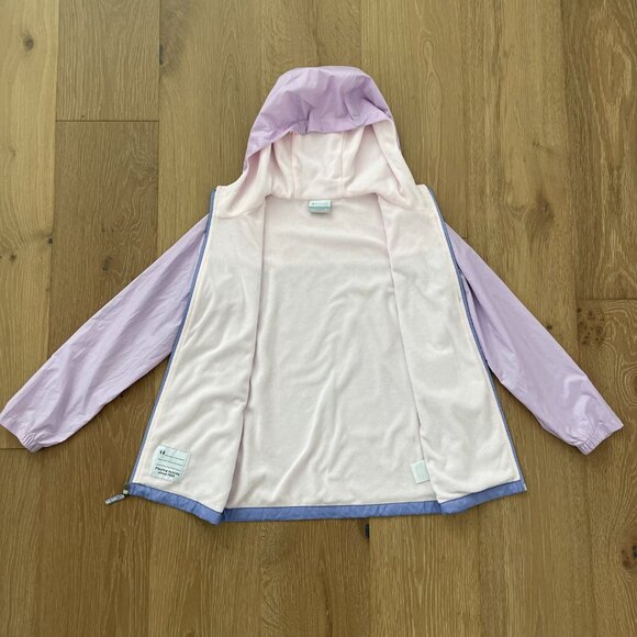 Columbia Jacket Girls Medium 10-12 Windbreaker Fleece Purple Pink Lilac Lavender - Picture 5 of 16